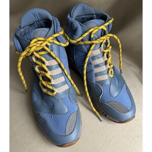 Versace Size Eu 41 US 7.5 Chain Reaction Correre Blue Yellow